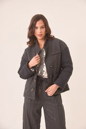CHAQUETA ACOLCHADA COMBINADA - GREY