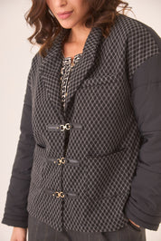 CHAQUETA ACOLCHADA COMBINADA - GREY