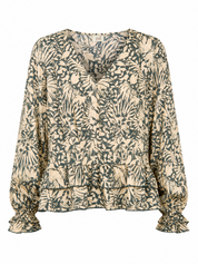 BLUSA ESTAMPADO BOTÁNICO - VERDE