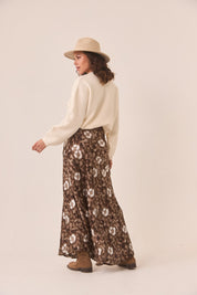FALDA FLORES TIE DYE - CHOCOLATE