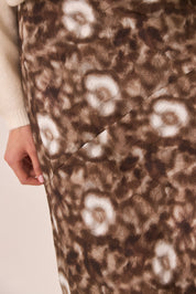 FALDA FLORES TIE DYE - CHOCOLATE