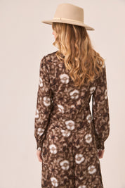 BLUSA FLORES TIE DYE - CHOCOLATE