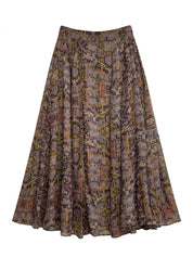 FALDA ESTAMPADO MULTICOLOR - MAUVE