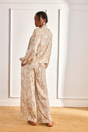 MAO BLOUSE FLOWERS RIBS - PINK