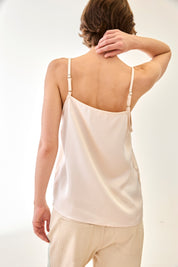 LACE NECKLINE LINGERIE TOP - RAW