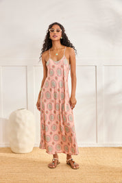 VESTIDO ESTAMPADO MANDALAS - ROSA