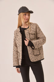 ABRIGO TWEED FANTASÍA - IVORY