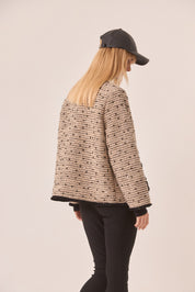 ABRIGO TWEED FANTASÍA - IVORY