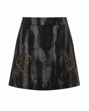 MINIFALDA TIE DYE TACHUELAS - BLACK
