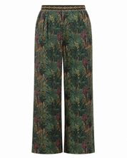 PANTALÓN TERCIOPELO ESTAMPADO BOTÁNICO - VERDE