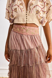 CINTURON FAJÍN BORDADO - ROSE