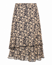 FALDA ASIMÉTRICA ESTAMPADA - NEGRO