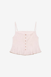 RUFFLED STRAPPY TOP - WHITE