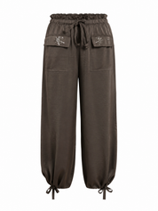 PANTALÓN SEDOSO BOLSILLOS JOYA - GRIS