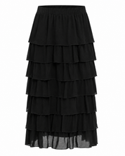 FALDA LISA VOLANTES - NEGRO
