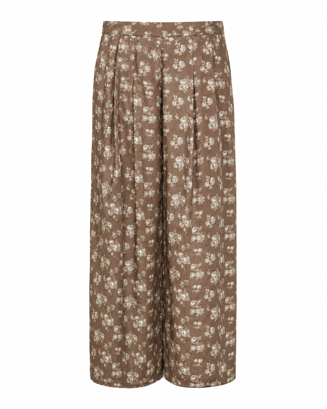 Printed wide leg pants - KHAKI