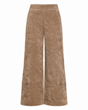 PANTALÓN TERCIOPELO BORDADO CUT OUT - TAUPE