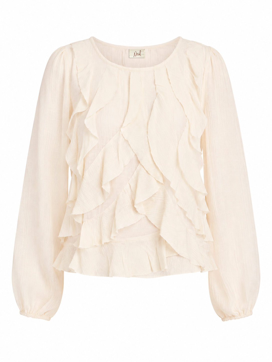 BLUSA VOLANTES CASCADA - IVORY