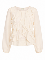 BLUSA VOLANTES CASCADA - IVORY