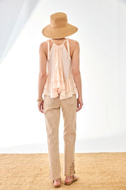 TOP VOLANTES TIRANTES LAZO - ROSA