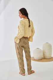 PANTALÓN ESTAMPADO BOLSILLOS SOLAPA - VERDE