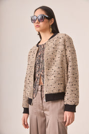 BÓMBER TWEED FANTASÍA - IVORY