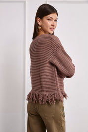 JERSEY CUTWORK FRINGES - BURGUNDY - BURGUNDY
