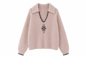 JERSEY LANA CANALÉ CUELLO SOLAPAS - GRIS