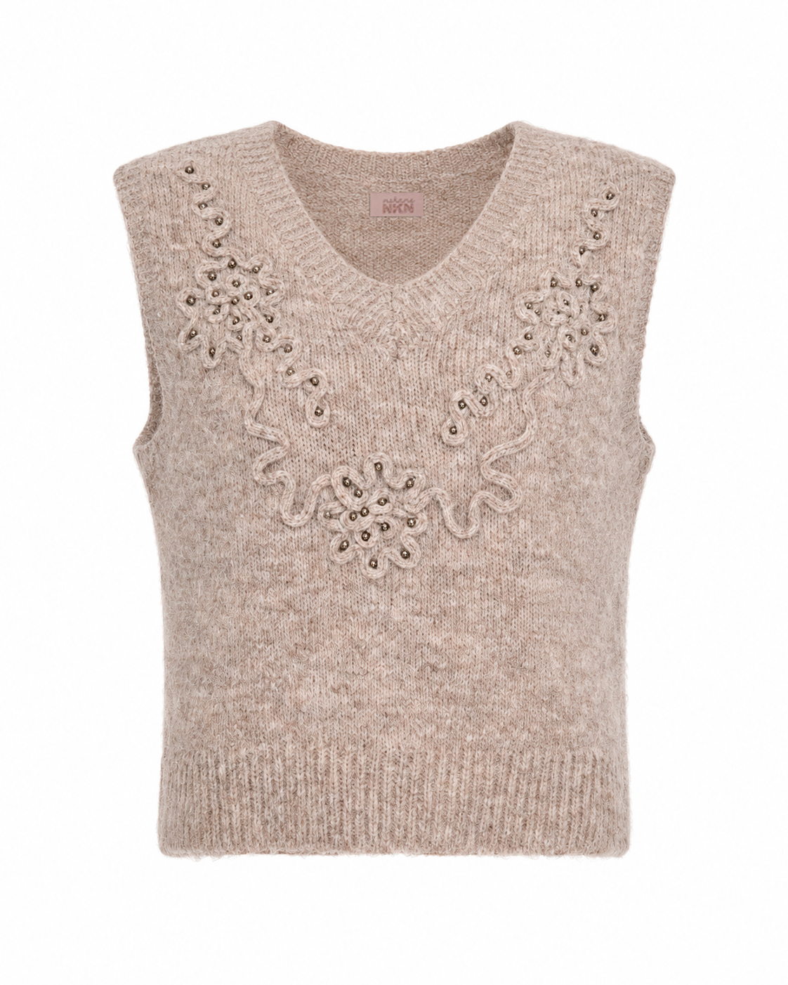 CHALECO FILIGRANAS TACHUELAS - GRIS