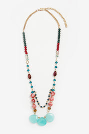 NECKLACE WITH NATURAL STONE - TURQUOISE