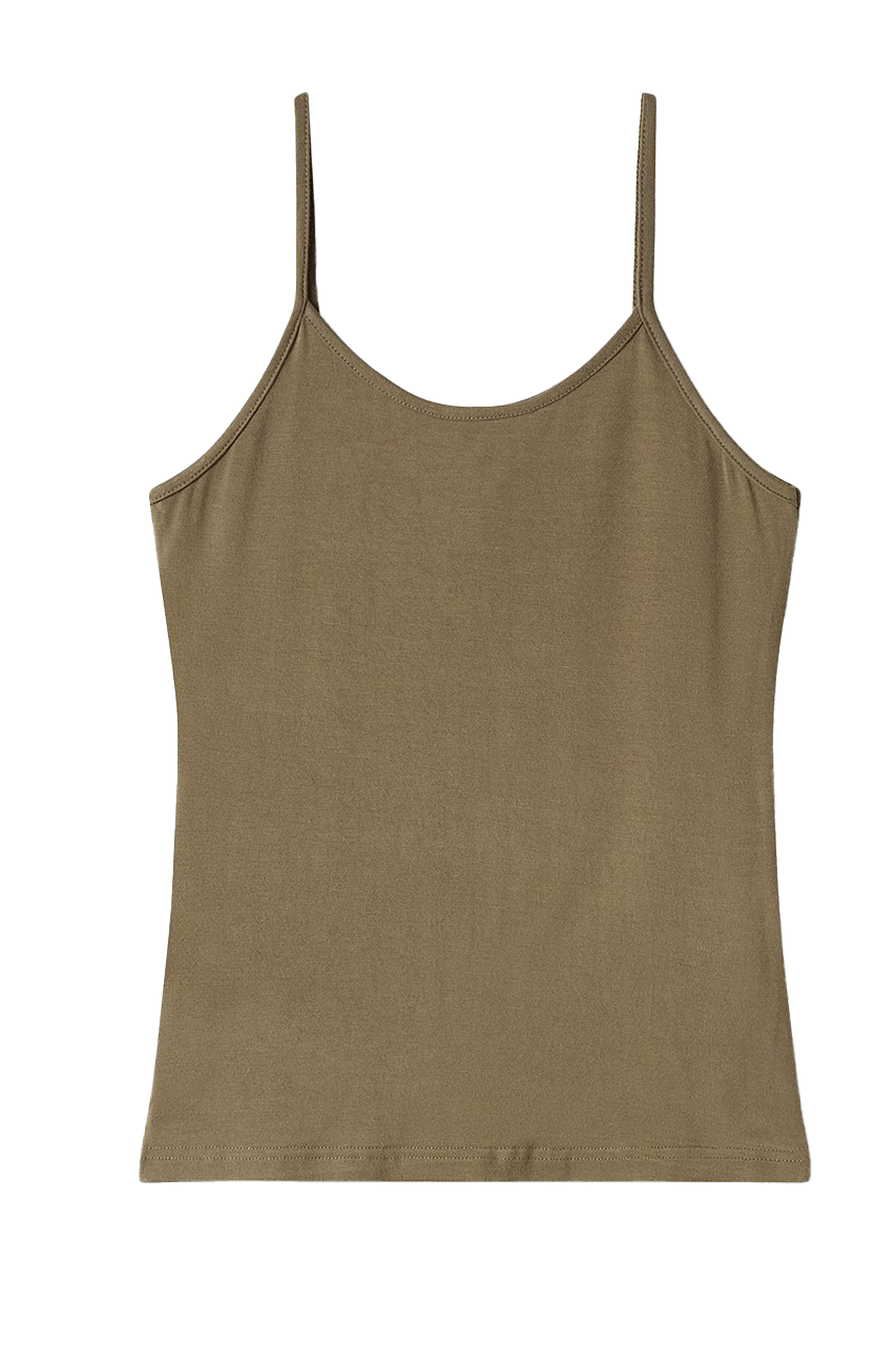 BASIC KNITTED TOP - KHAKI