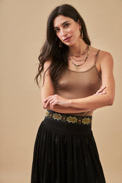 BASIC KNIT TOP - MINK