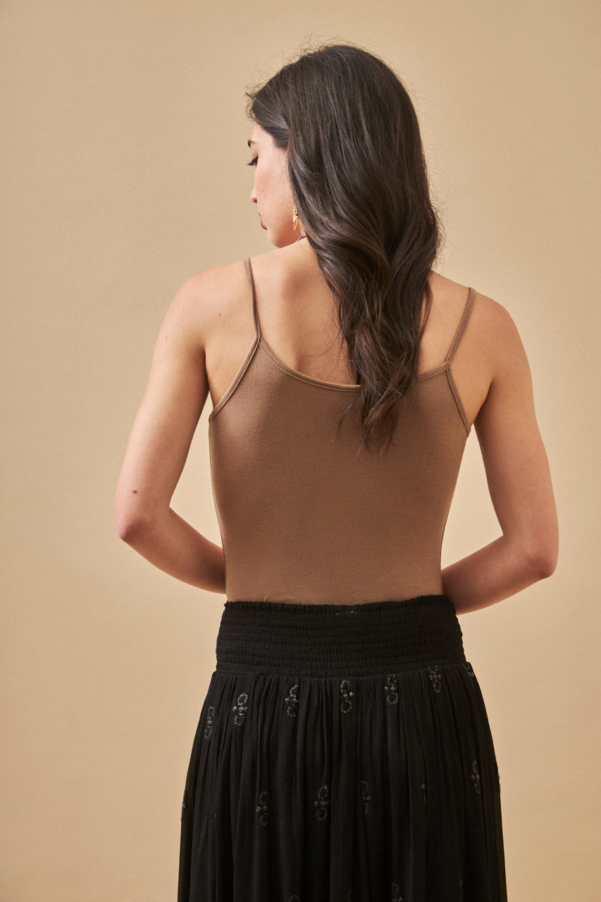 BASIC KNIT TOP - MINK