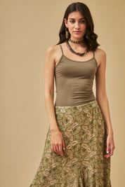 BASIC KNITTED TOP - KHAKI