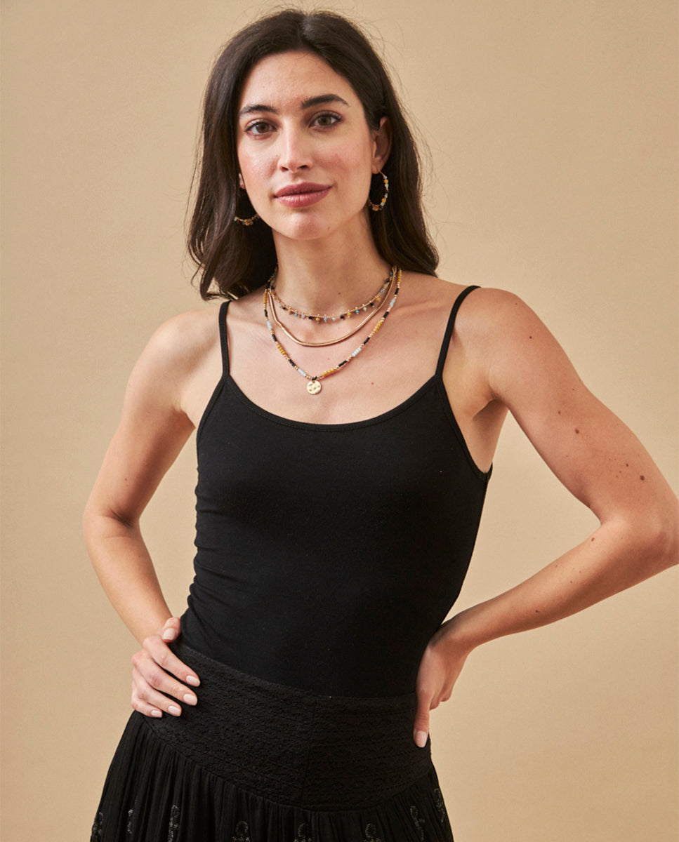 BASIC KNIT TOP - BLACK