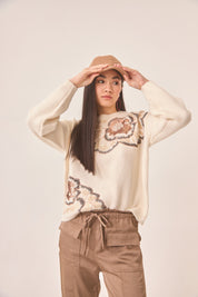 JERSEY FLORES FANTASÍA - IVORY