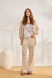 PANTALÓN PUNTO RELIEVE - CAMEL