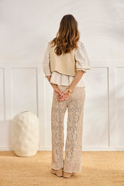 PANTALÓN PUNTO RELIEVE - CAMEL