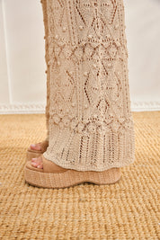 PANTALÓN PUNTO RELIEVE - CAMEL