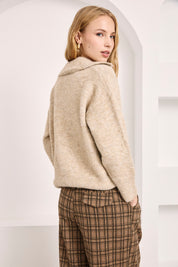 JERSEY CUELLO SOLAPAS - CAMEL