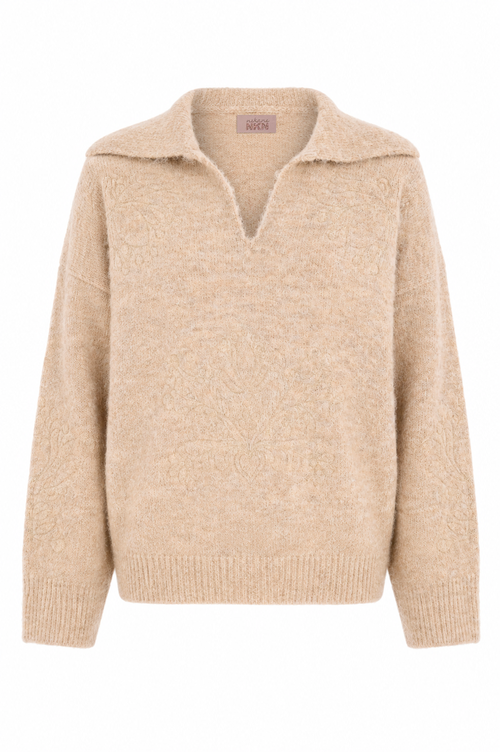 JERSEY CUELLO SOLAPAS - CAMEL