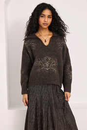 JERSEY CUELLO SOLAPAS - CHOCOLATE