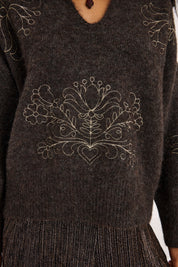 JERSEY CUELLO SOLAPAS - CHOCOLATE