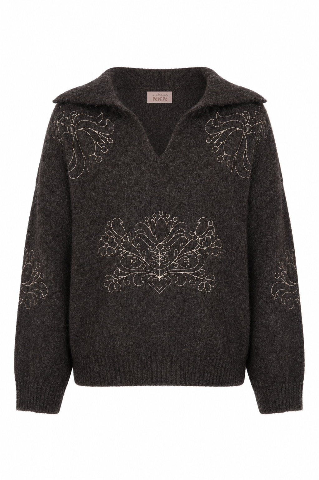 JERSEY CUELLO SOLAPAS - CHOCOLATE