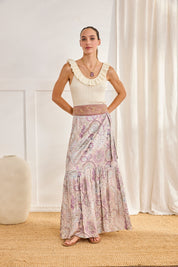 TOP PUNTO ESCOTE VOLANTE - CRUDO