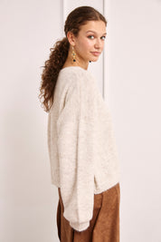 JERSEY LANA BORDADOS LENTEJUELAS - IVORY