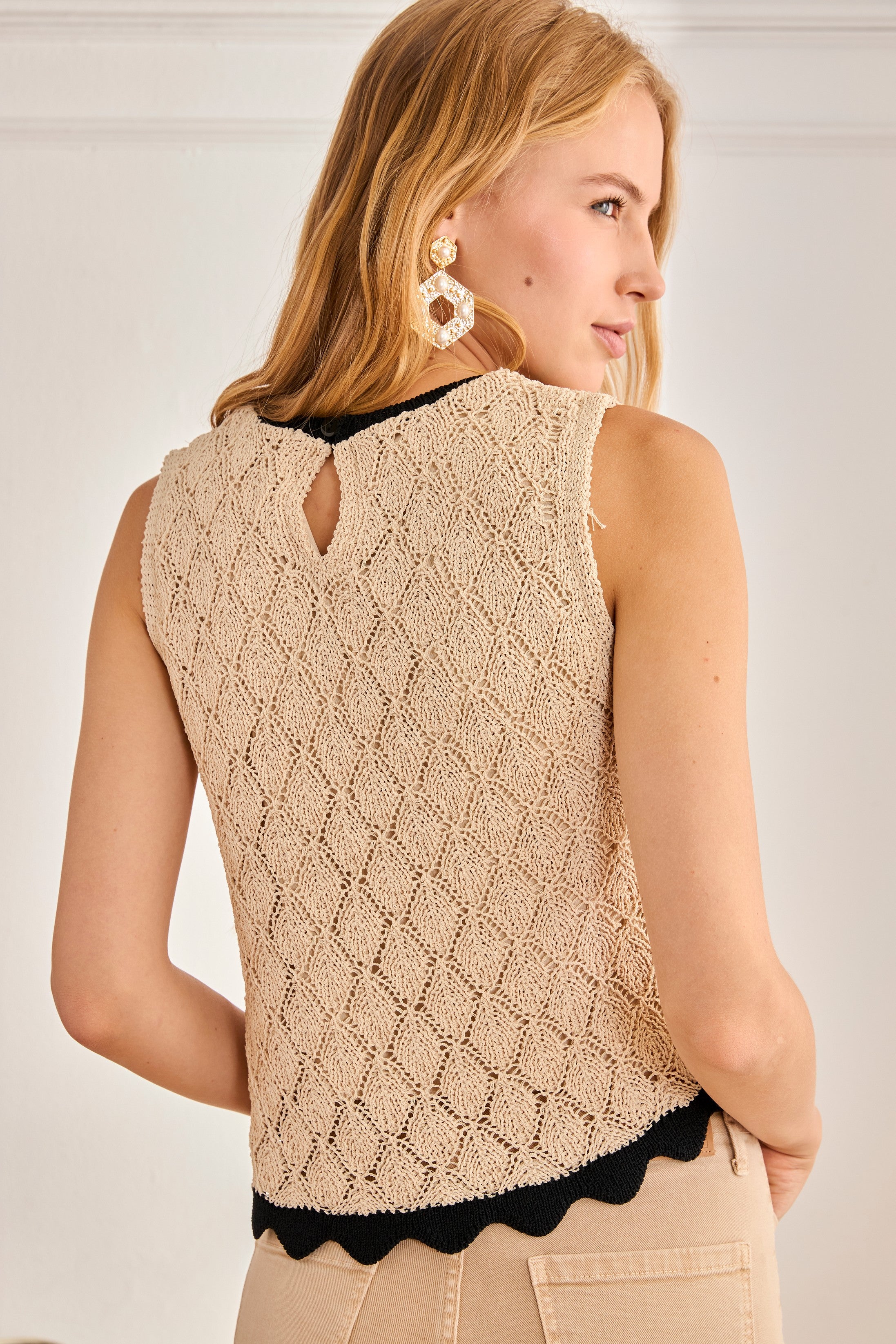TWO-TONE KNIT TOP - CAMEL – NKNnekane