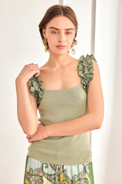 TOP PUNTO DE CARNES TRAVERATES JABOT - VERDE