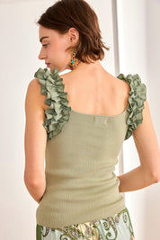 TOP PUNTO DE CARNES TRAVERATES JABOT - VERDE