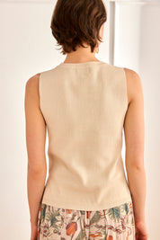 TOP FILIGREE EMBROIDERED - RAW